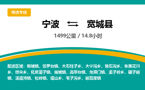 宁波到宽城县货运专线|宁波到宽城县物流公司哪家信誉好