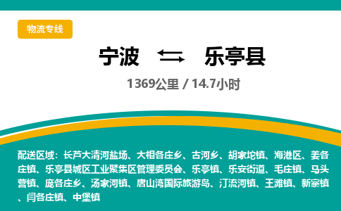 宁波到乐亭县货运专线|宁波到乐亭县物流公司哪家信誉好