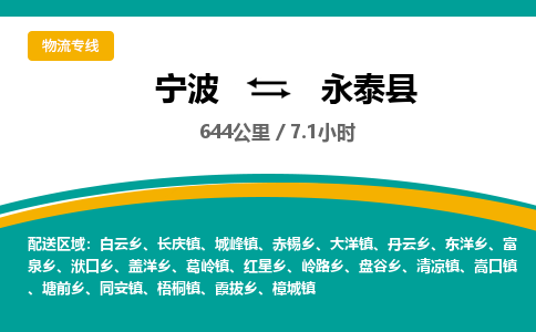 宁波到永泰县货运专线|宁波到永泰县物流公司哪家信誉好