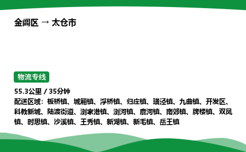 金阊区到太仓市物流专线_金阊区物流到太仓市_金阊区至太仓市物流公司