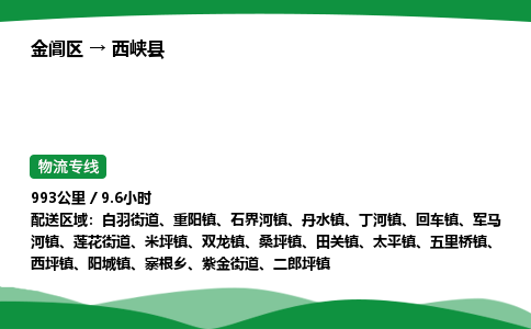 金阊区到西峡县物流专线_金阊区物流到西峡县_金阊区至西峡县物流公司